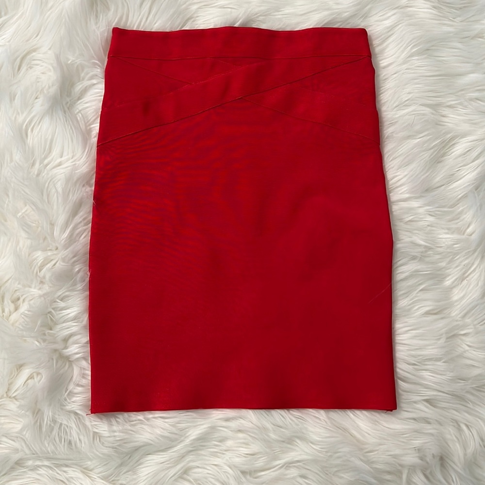 Red bodycon skirt